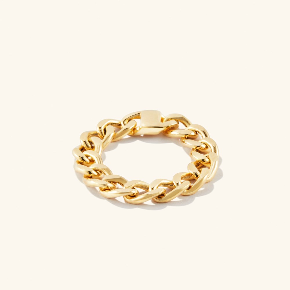 Mejuri Bold Chain Ring - 14k Yellow Gold Canada Store