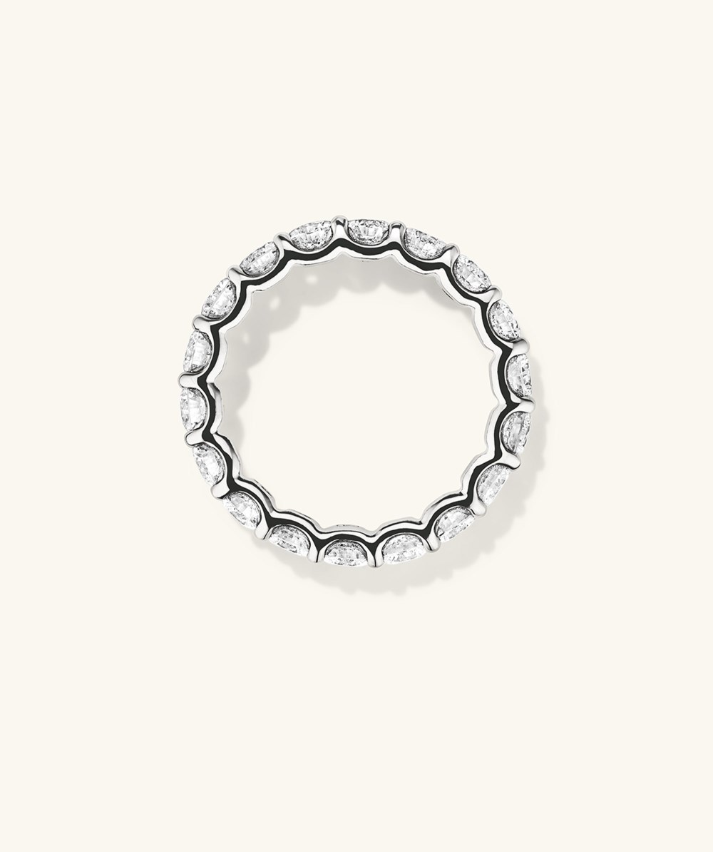 Mejuri 3.5mm Lab Grown Diamond Eternity Band - 14k White Gold Canada Store