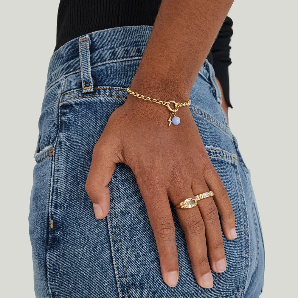 Mejuri Rolo Chain Charm Bracelet - 14k Yellow Gold Canada Store