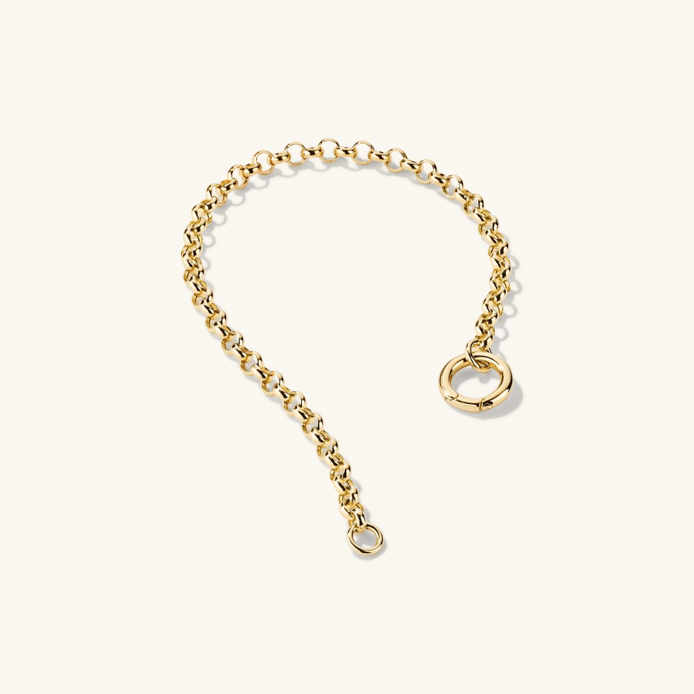 Mejuri Rolo Chain Charm Bracelet - 14k Yellow Gold Canada Store