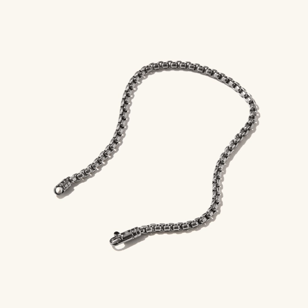 Mejuri Round Box Chain Bracelet - Titanium Canada Store