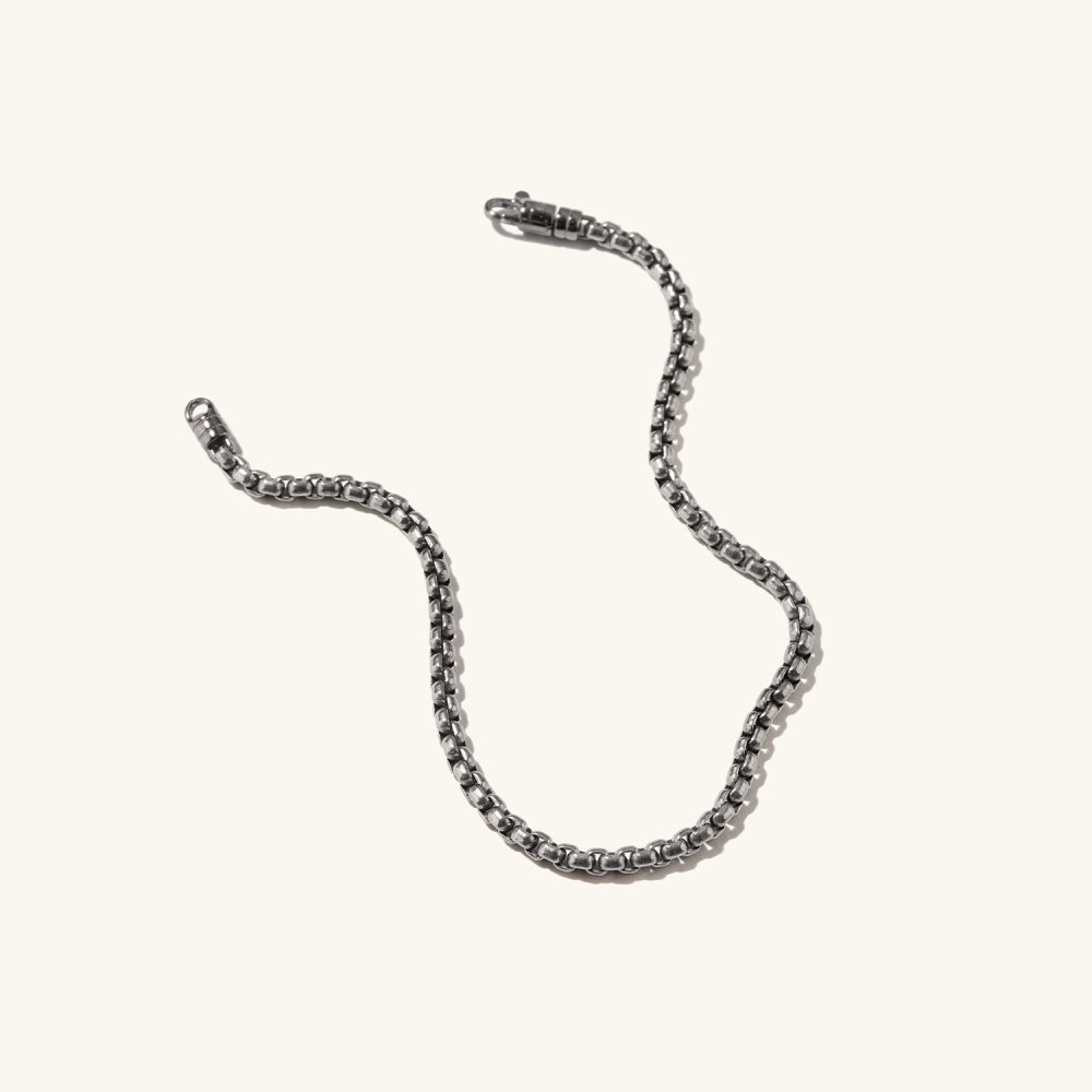 Mejuri Round Box Chain Bracelet - Titanium Canada Store