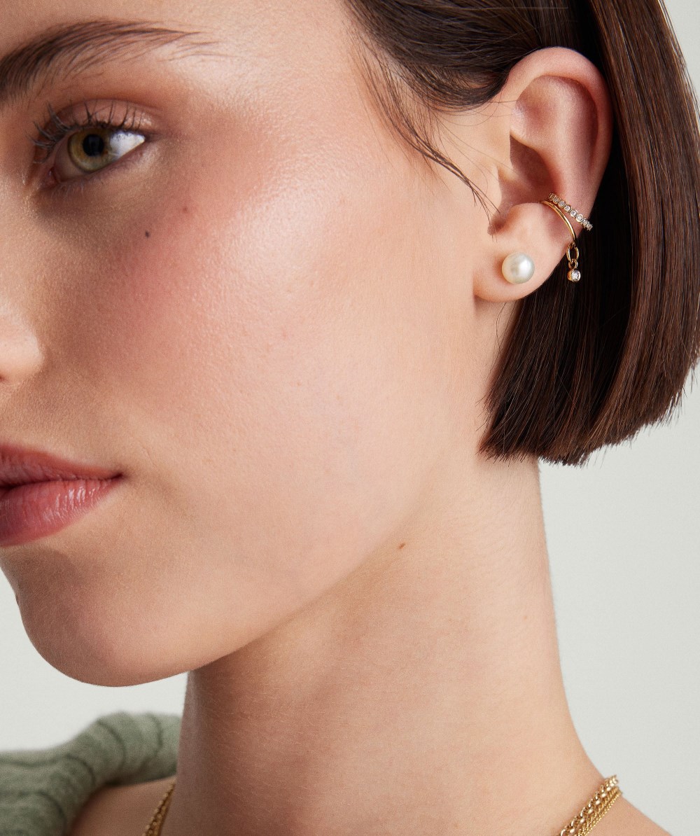 Mejuri Pearl Oversized Studs - Gold Vermeil Canada Store