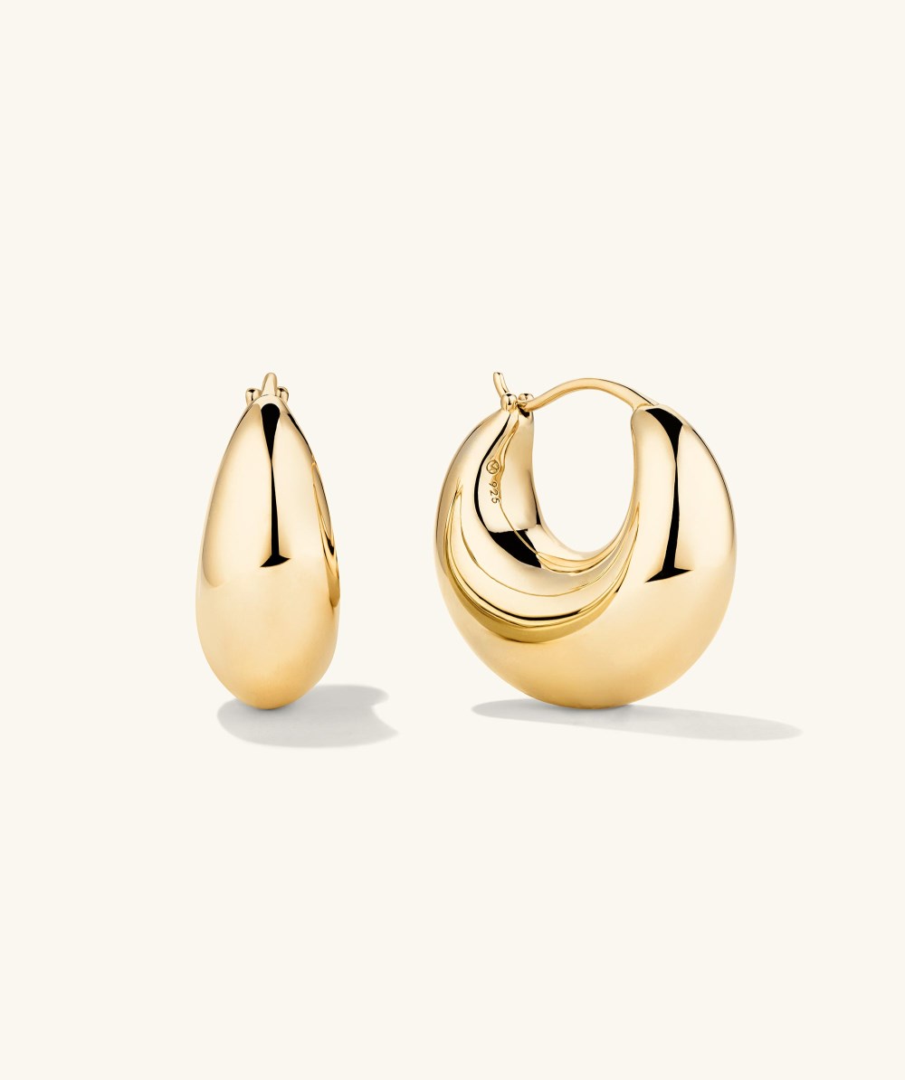 Mejuri Sculptural Hoops - Gold Vermeil Canada Store