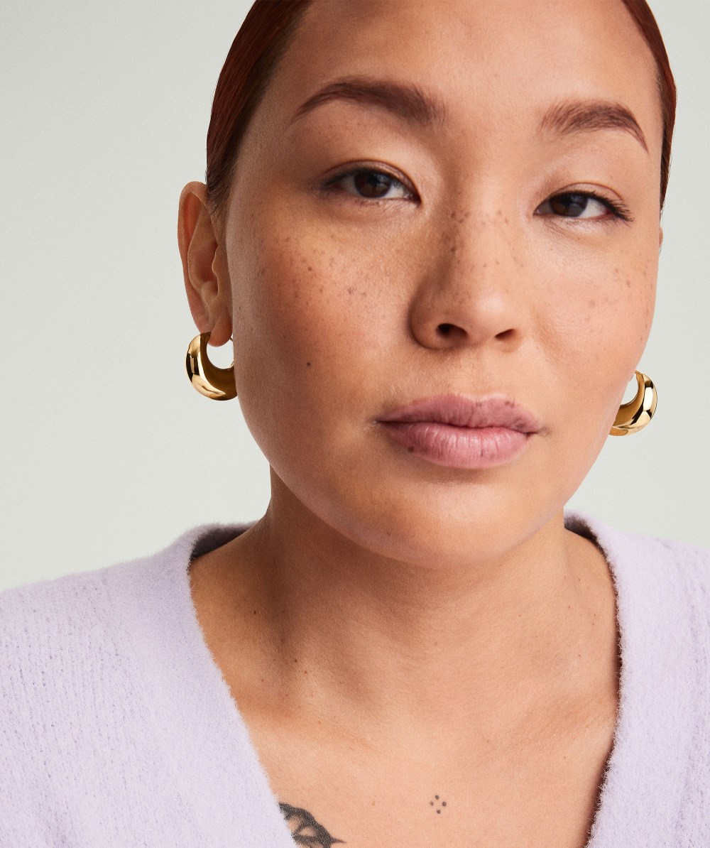 Mejuri Sculptural Hoops - Gold Vermeil Canada Store