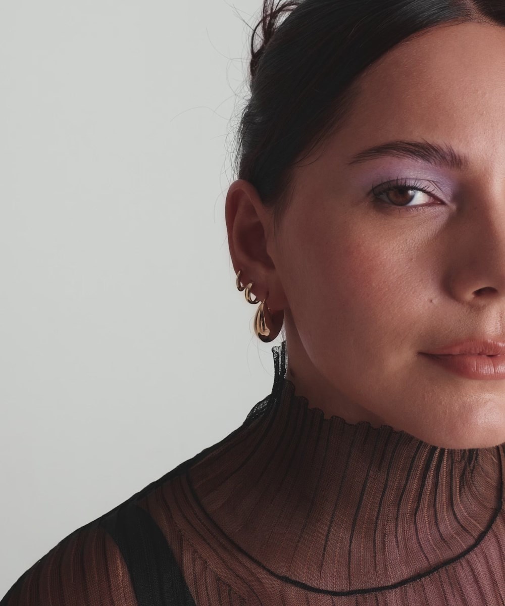 Mejuri Sculptural Hoops - Gold Vermeil Canada Store