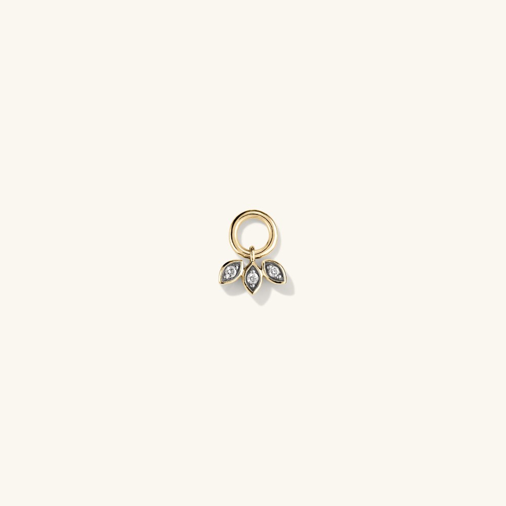 Mejuri Single Triple Marquise Diamond Hoop Charm - 14k Yellow Gold Canada Store