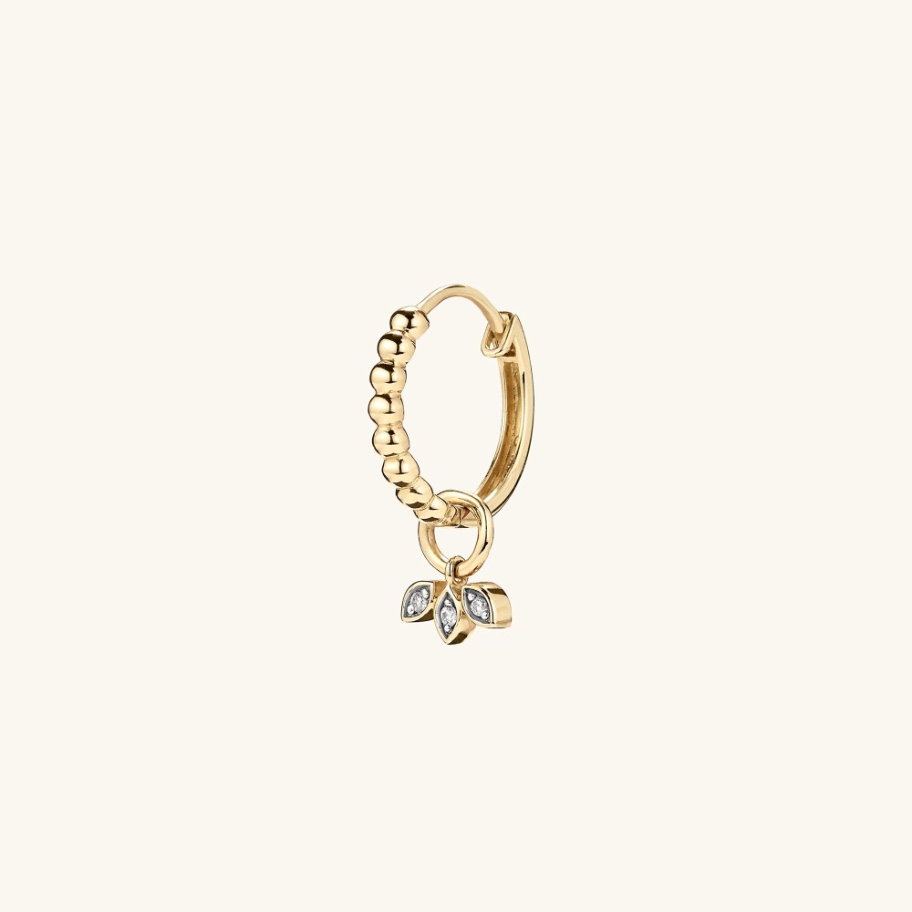 Mejuri Single Triple Marquise Diamond Hoop Charm - 14k Yellow Gold Canada Store