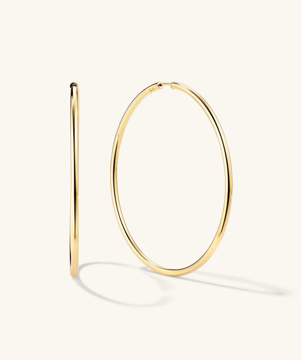 Mejuri Oversized Thin Hoops - 14k Yellow Gold Canada Store