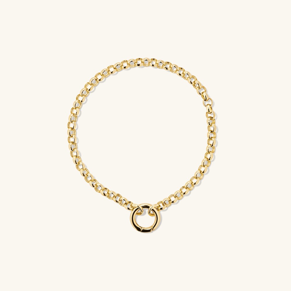Mejuri Rolo Chain Charm Bracelet - 14k Yellow Gold Canada Store