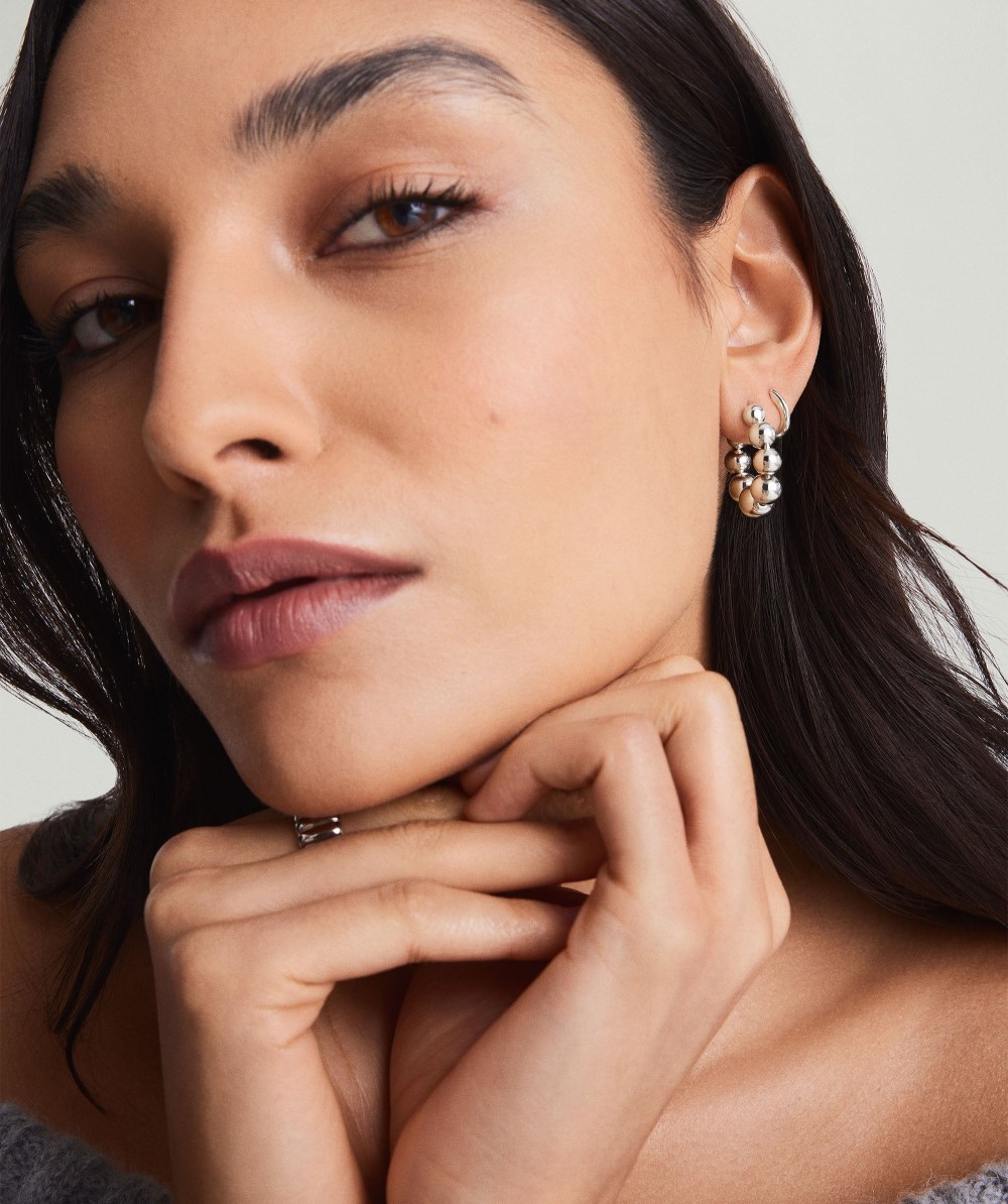 Mejuri Bubble Sphere Hoops - Sterling Silver Canada Store