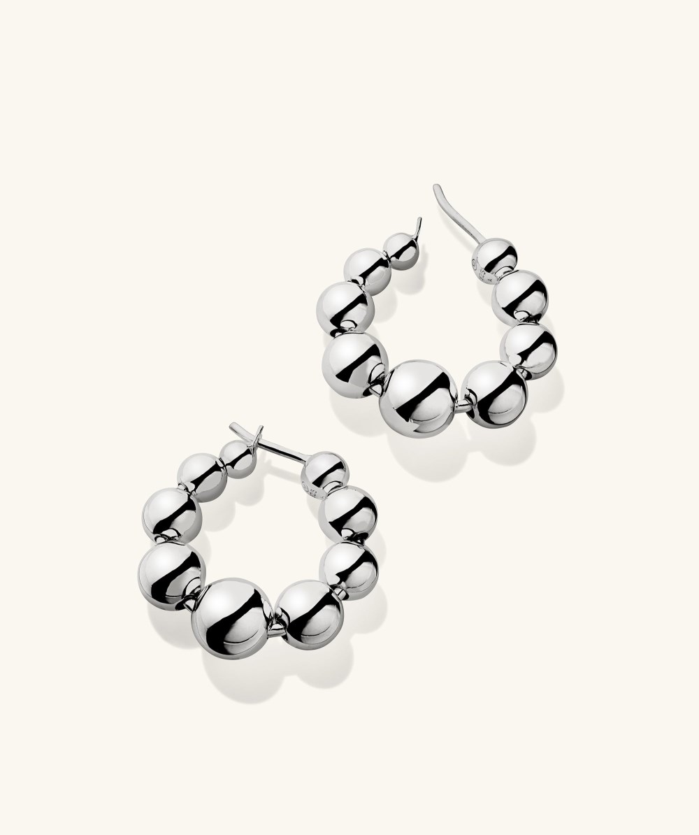 Mejuri Bubble Sphere Hoops - Sterling Silver Canada Store