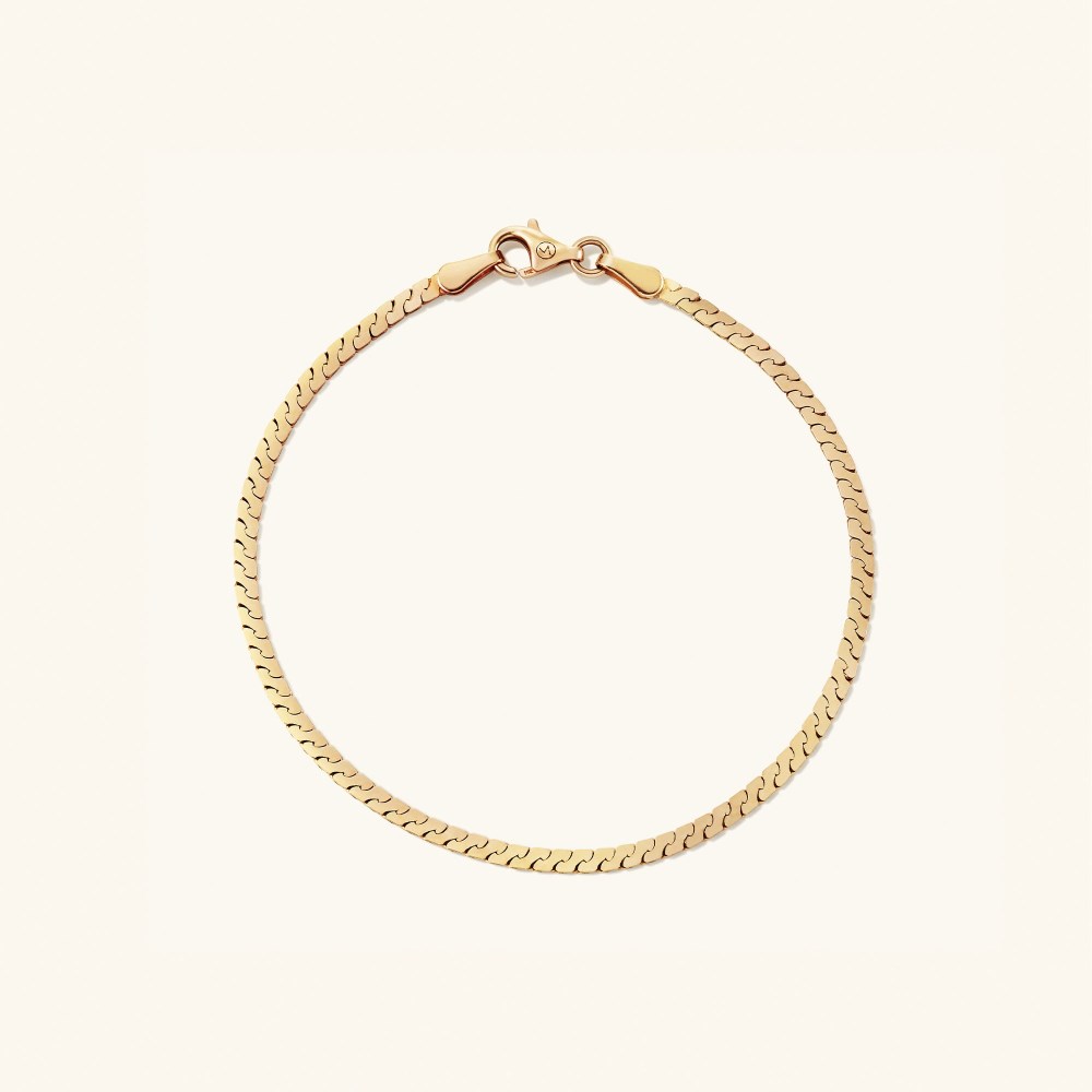 Mejuri Serpentine Chain Bracelet - 14k Yellow Gold Canada Store