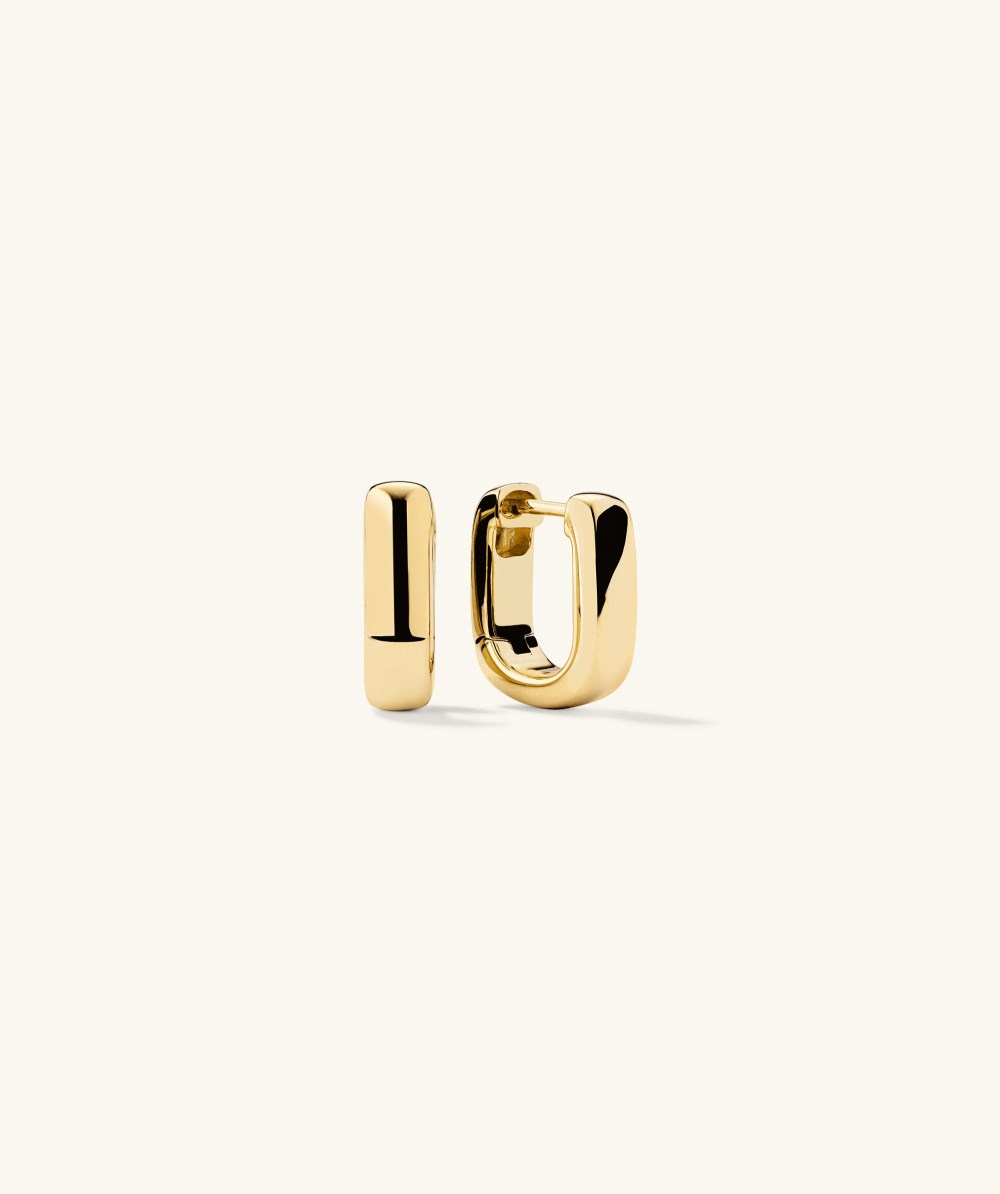 Mejuri Chunky Medium U Hoops - Gold Vermeil Canada Store