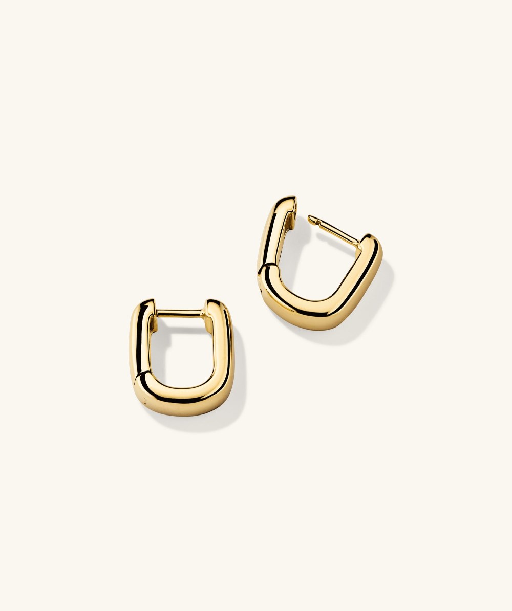 Mejuri Chunky Medium U Hoops - Gold Vermeil Canada Store