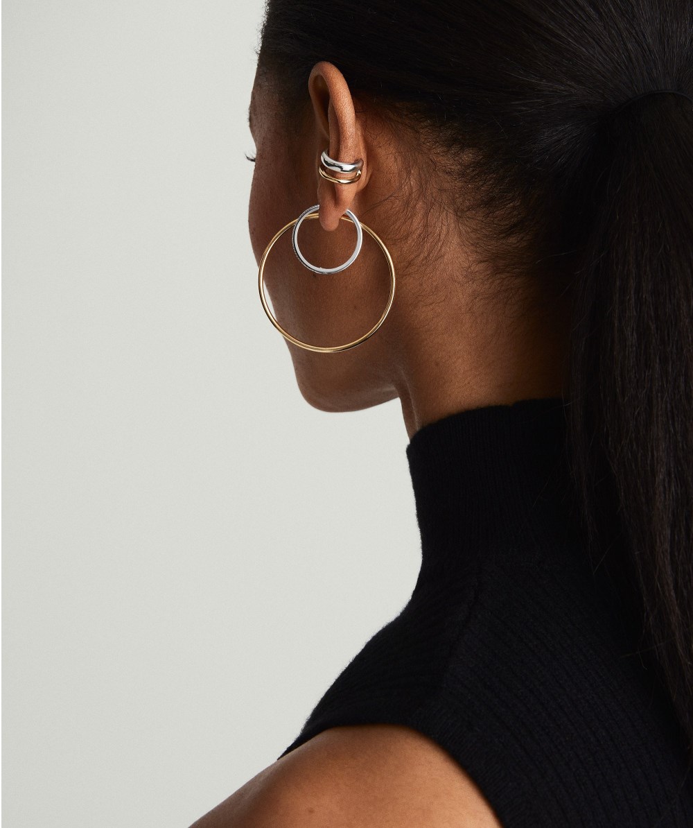 Mejuri Duet Mixed Ear Cuff - Gold Vermeil, Sterling Silver Canada Store