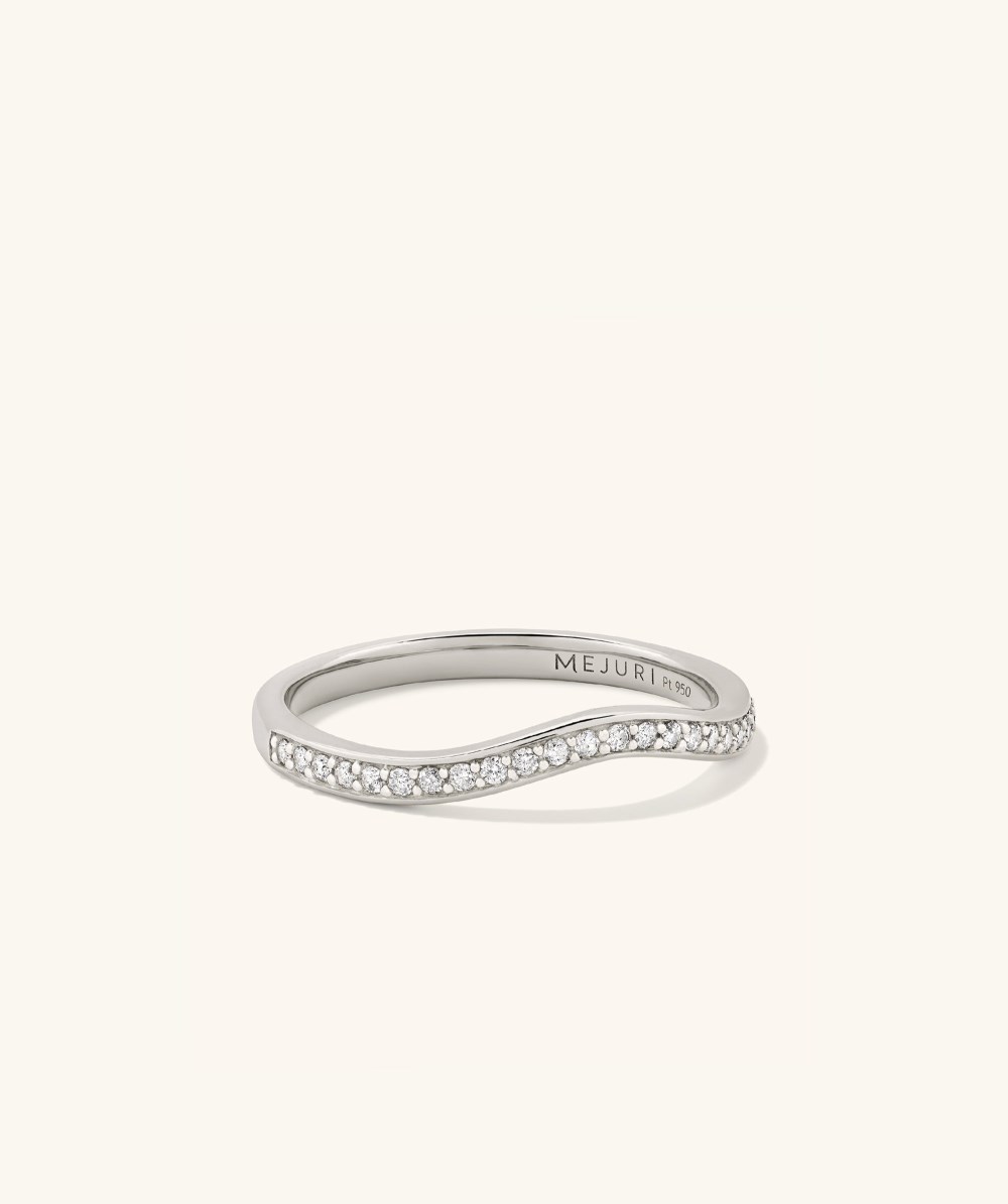 Mejuri Pavﾨﾦ Diamond Nesting Band - Platinum Canada Store