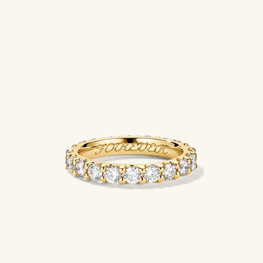 Mejuri 3mm Bold Diamond Eternity Band - 14k Yellow Gold Canada Store