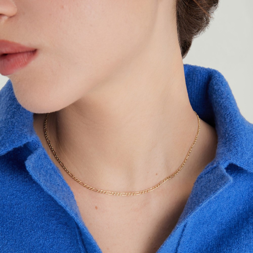 Mejuri Figaro Chain Necklace - 14k Yellow Gold Canada Store