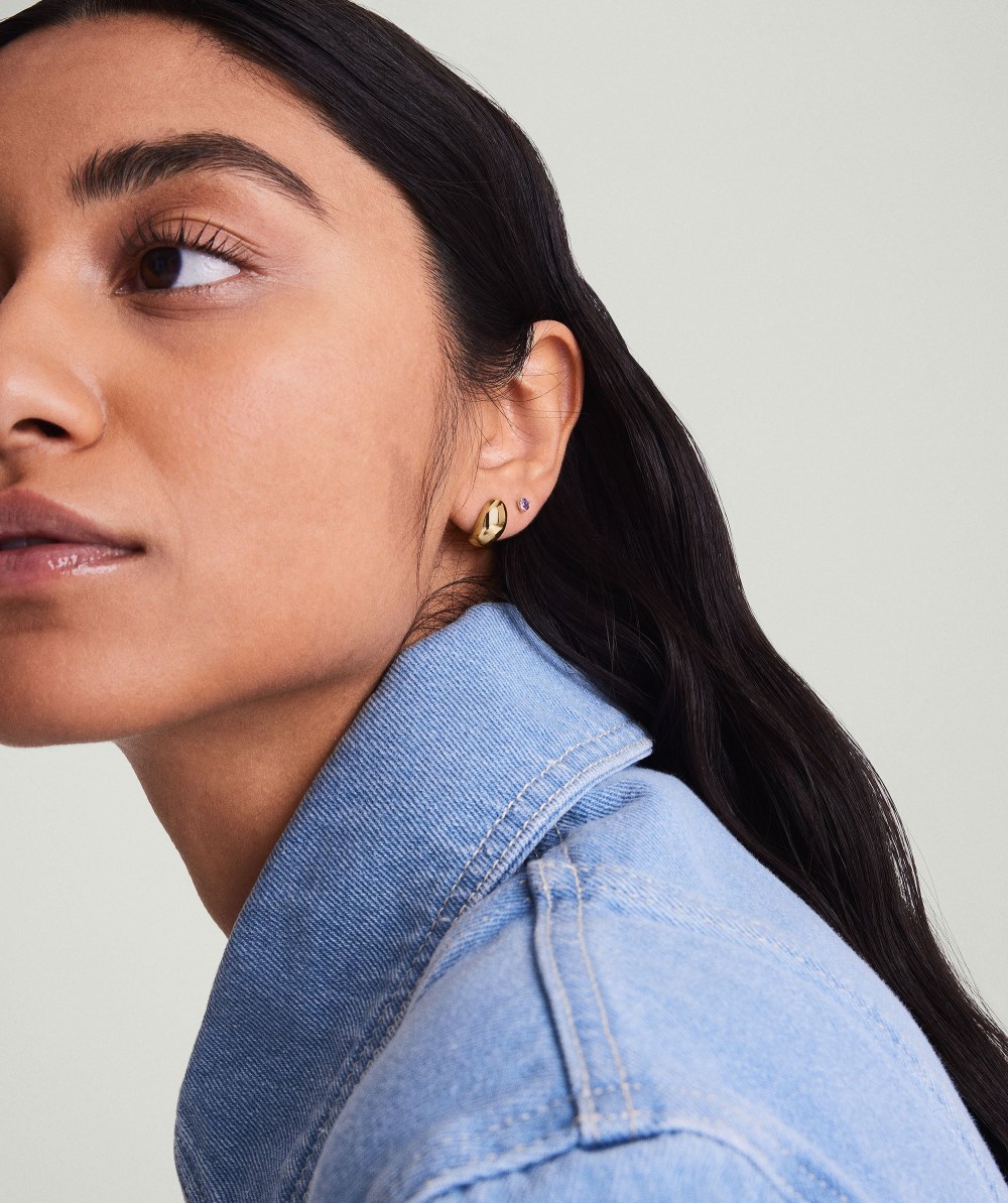 Mejuri Gemstone Mini Studs - 14k Yellow Gold Canada Store