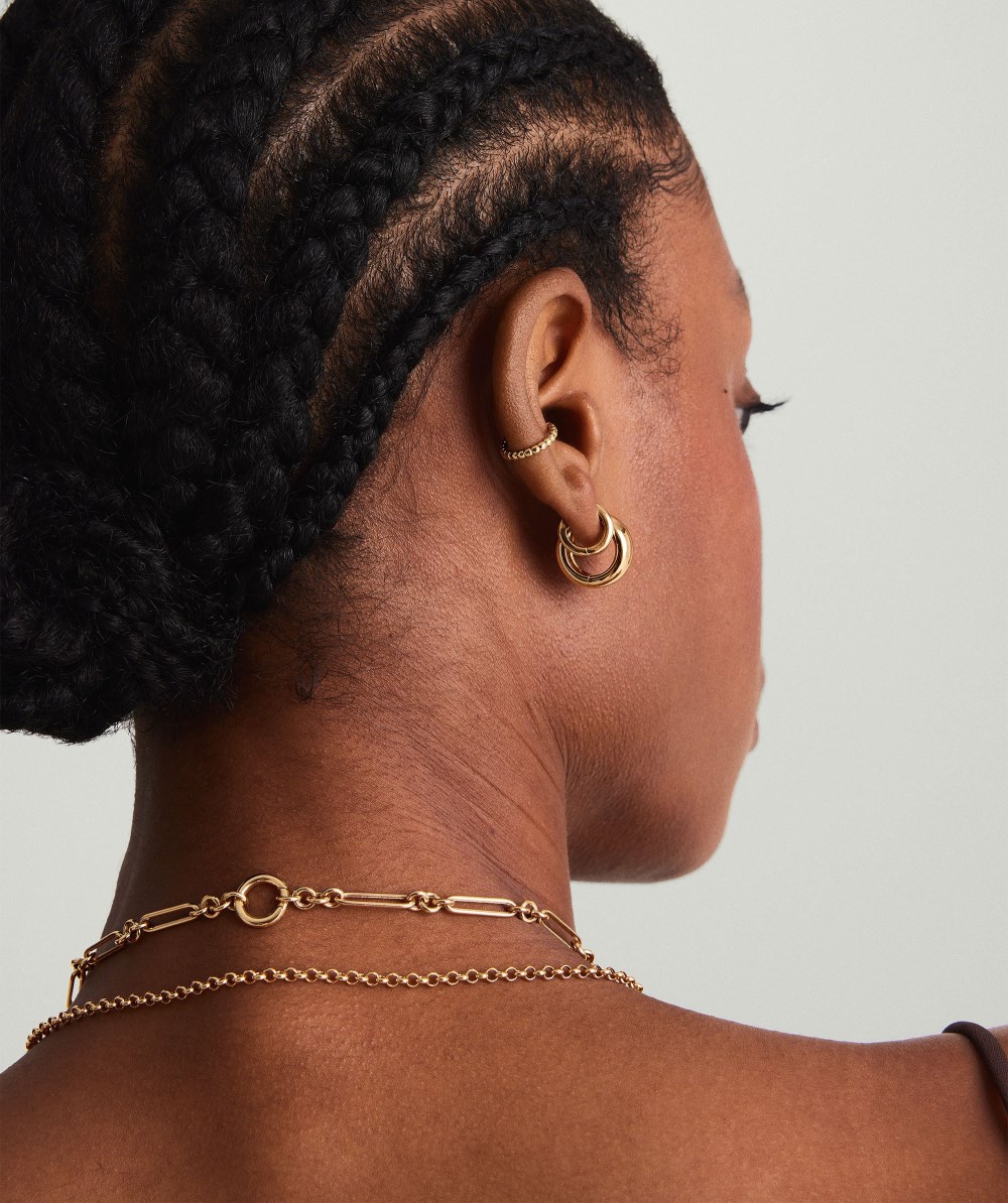 Mejuri Mixed Link Paperclip Chain Charm Necklace - 14k Yellow Gold Canada Store
