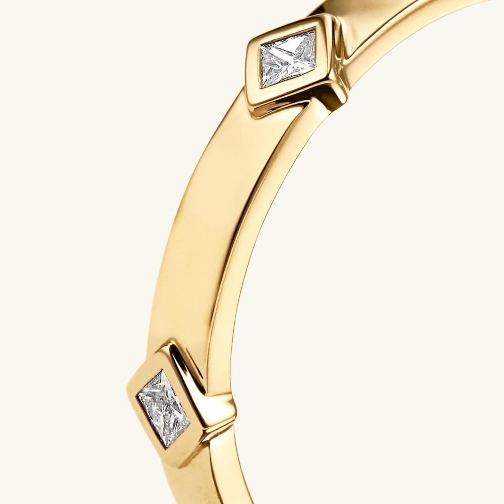Mejuri Angled Diamond Station Ring - 14k Yellow Gold Canada Store
