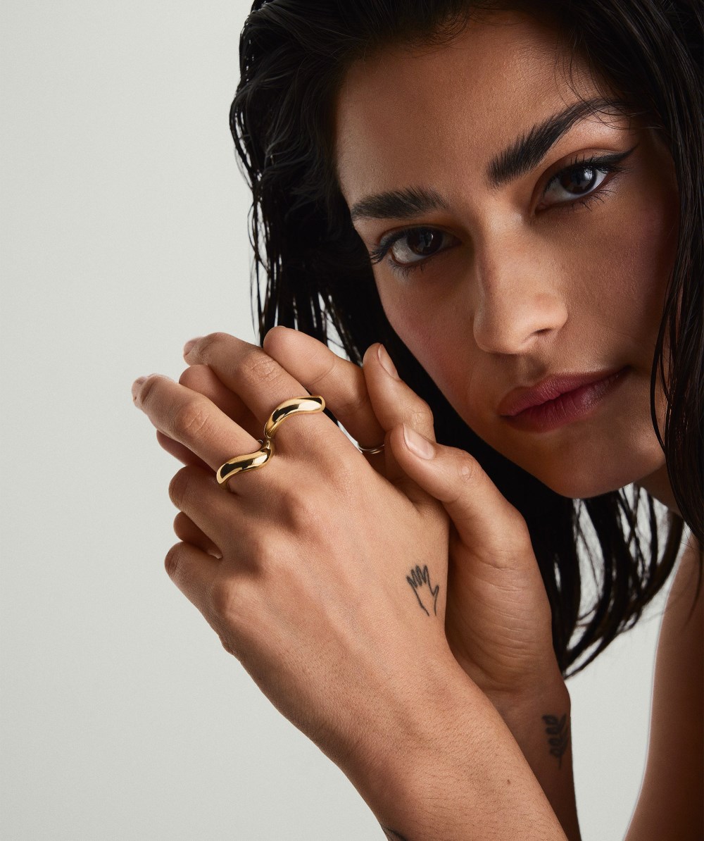 Mejuri D?me Figure Ring - Gold Vermeil Canada Store