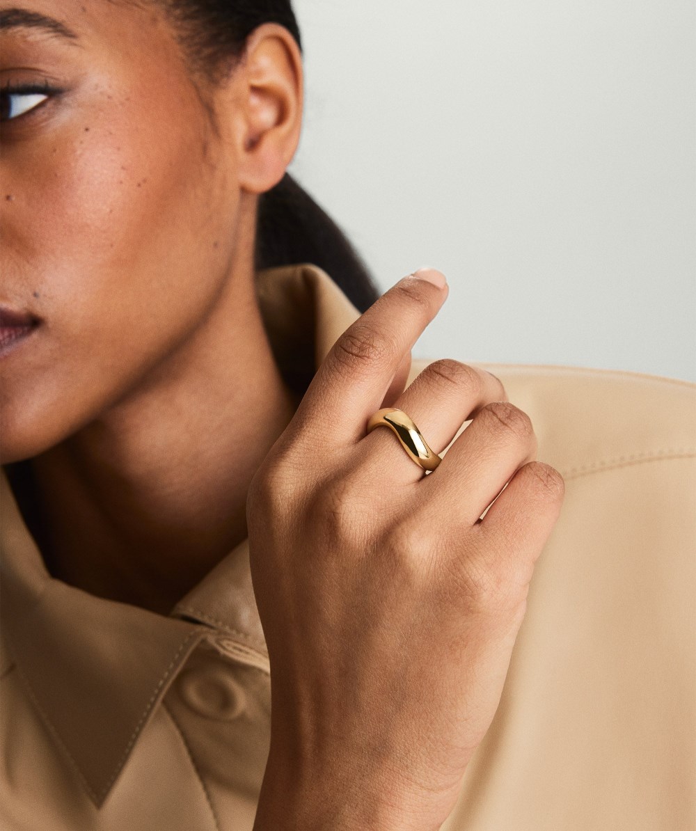 Mejuri D?me Figure Ring - Gold Vermeil Canada Store