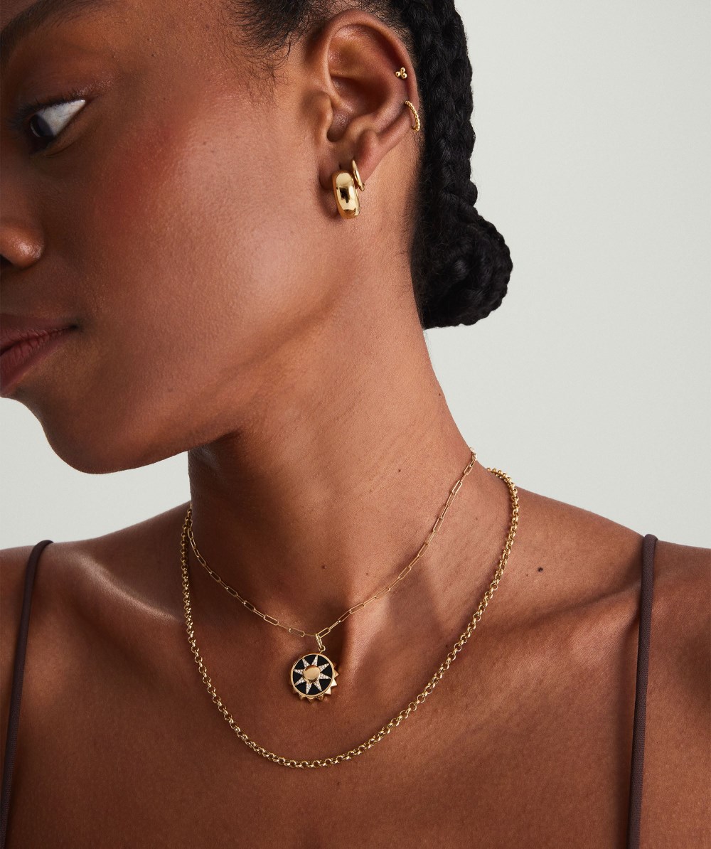 Mejuri Energy: Sun Pavﾨﾦ Diamond Coin Charm Pendant - 14k Yellow Gold Canada Store
