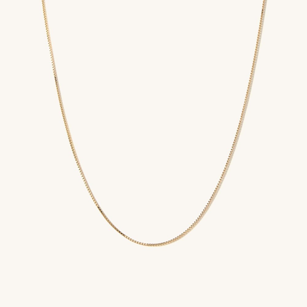 Mejuri Baby Box Chain Necklace - 14k Yellow Gold Canada Store