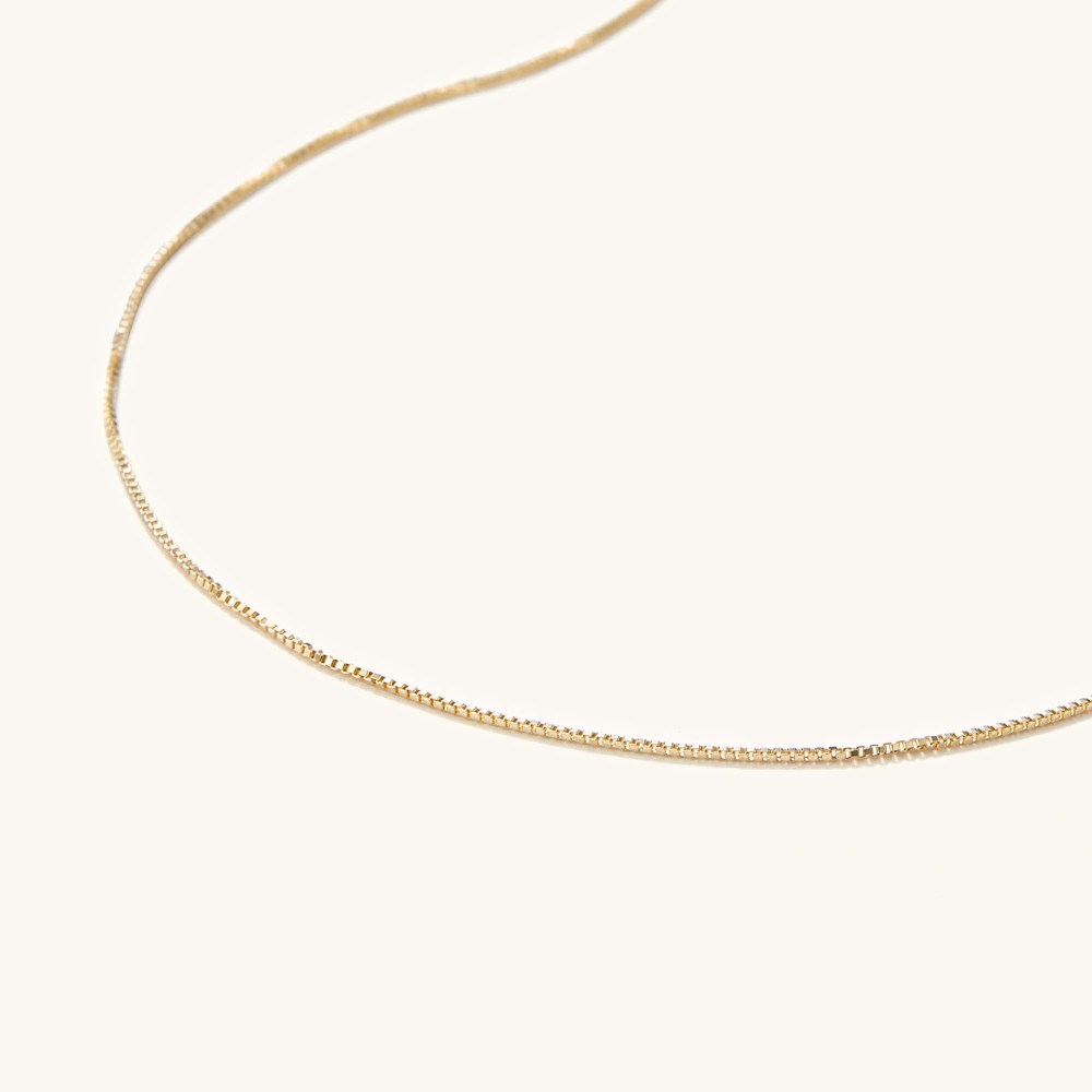 Mejuri Baby Box Chain Necklace - 14k Yellow Gold Canada Store