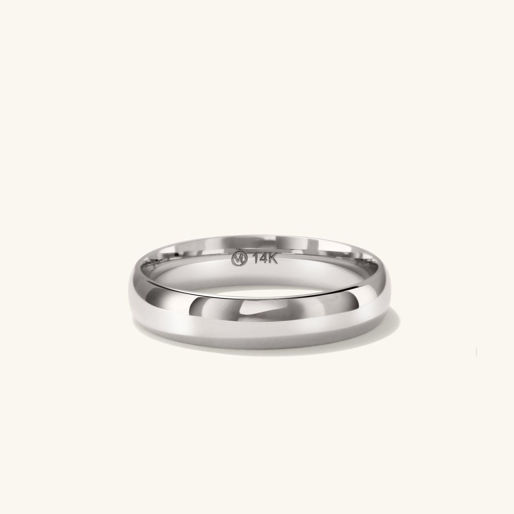 Mejuri 4mm Curve Band - 14k White Gold Canada Store