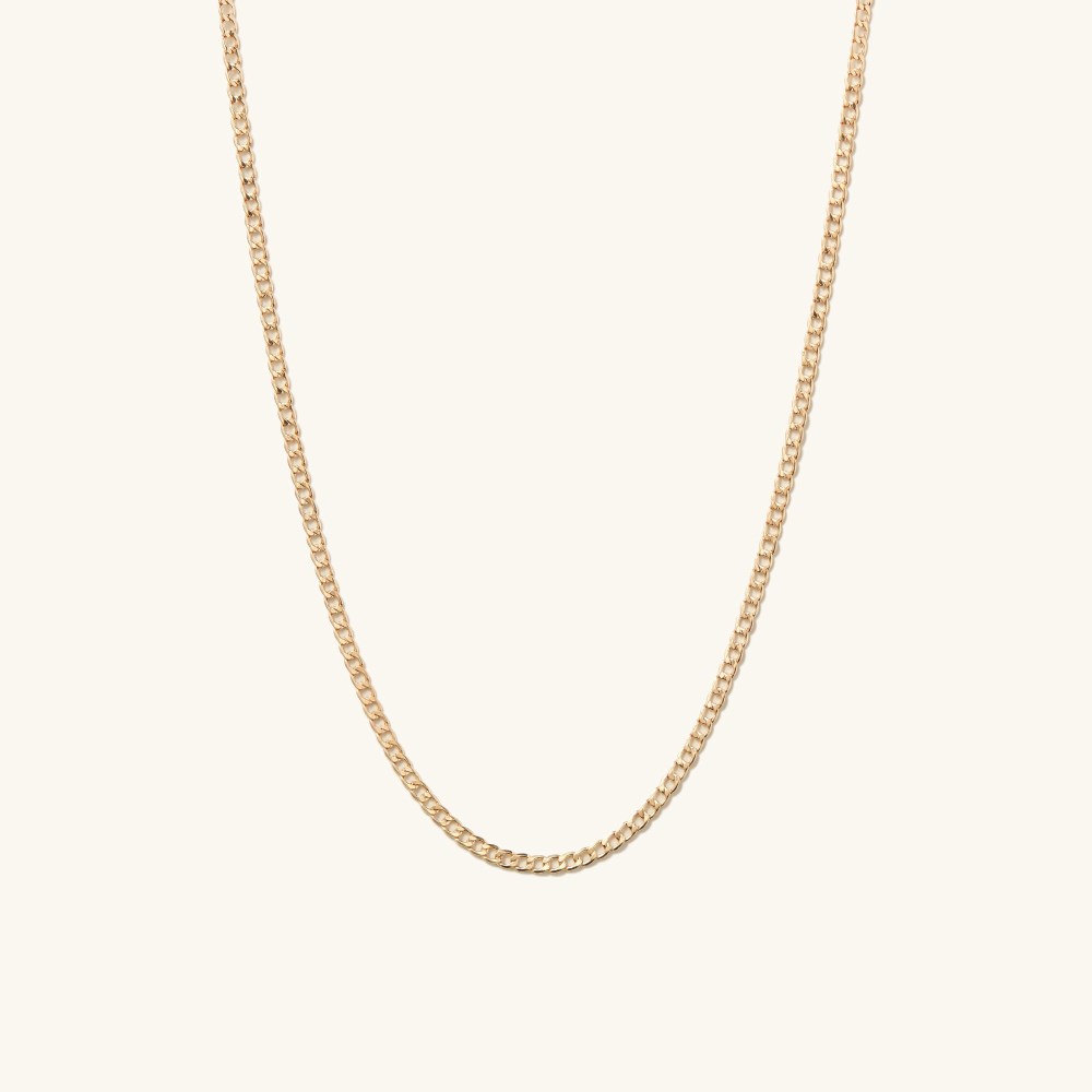 Mejuri Flat Curb Chain Necklace - 14k Yellow Gold Canada Store