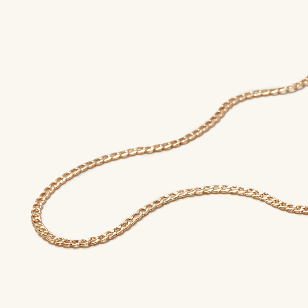 Mejuri Flat Curb Chain Necklace - 14k Yellow Gold Canada Store
