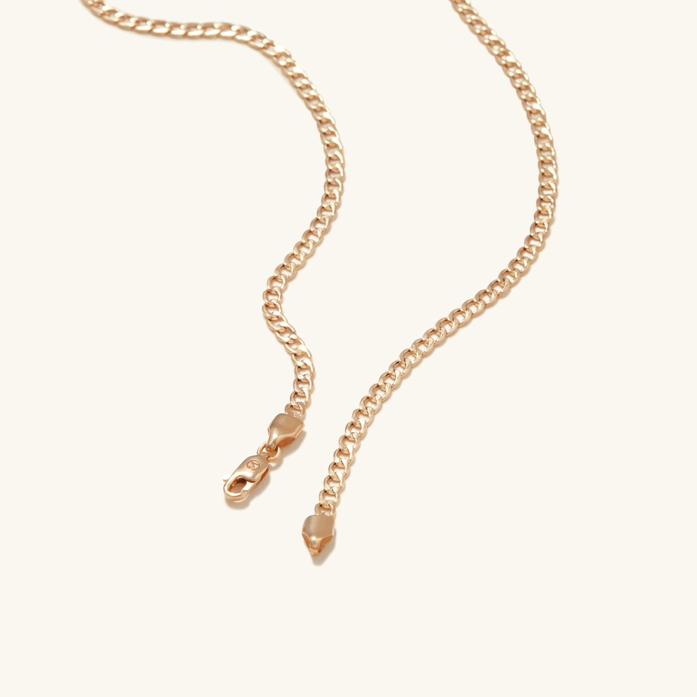 Mejuri Flat Curb Chain Necklace - 14k Yellow Gold Canada Store