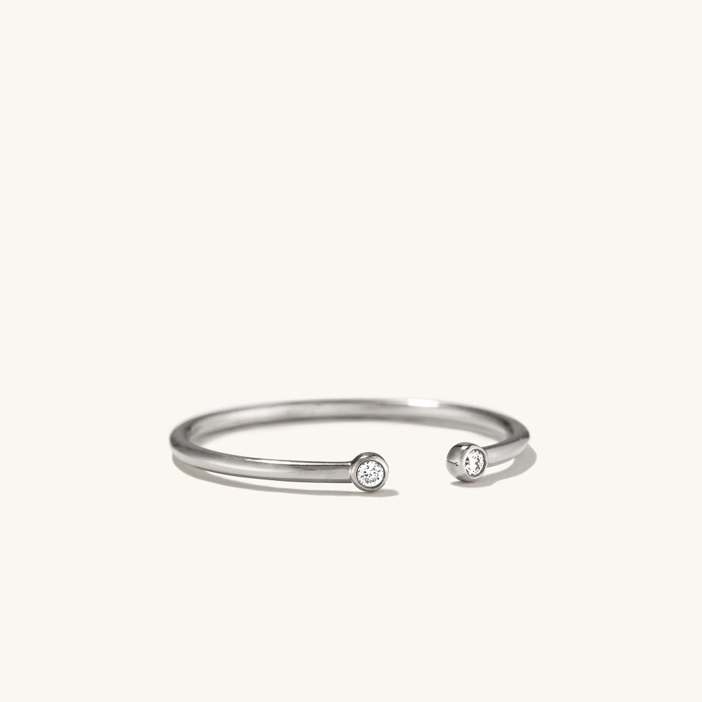 Mejuri Diamonds Open Ring - 14k White Gold Canada Store