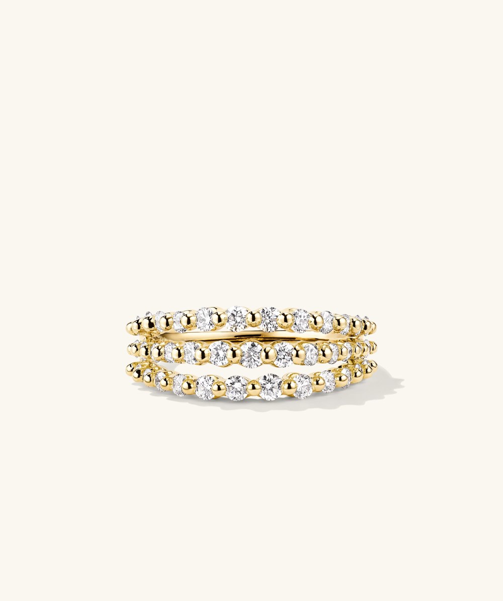 Mejuri Triple Lace Diamond Ring - 14k Yellow Gold Canada Store
