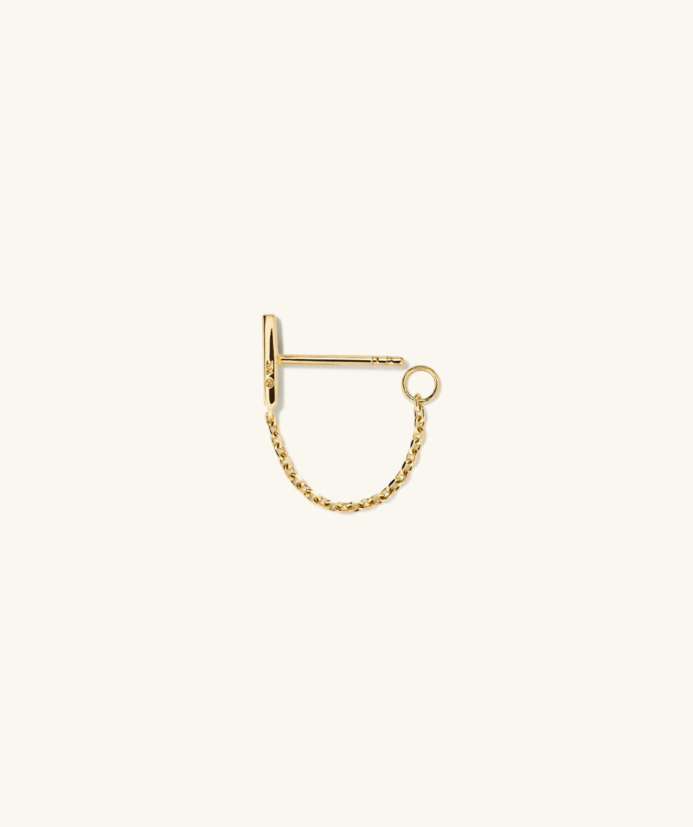 Mejuri Single Bar Chain Stud - 14k Yellow Gold Canada Store