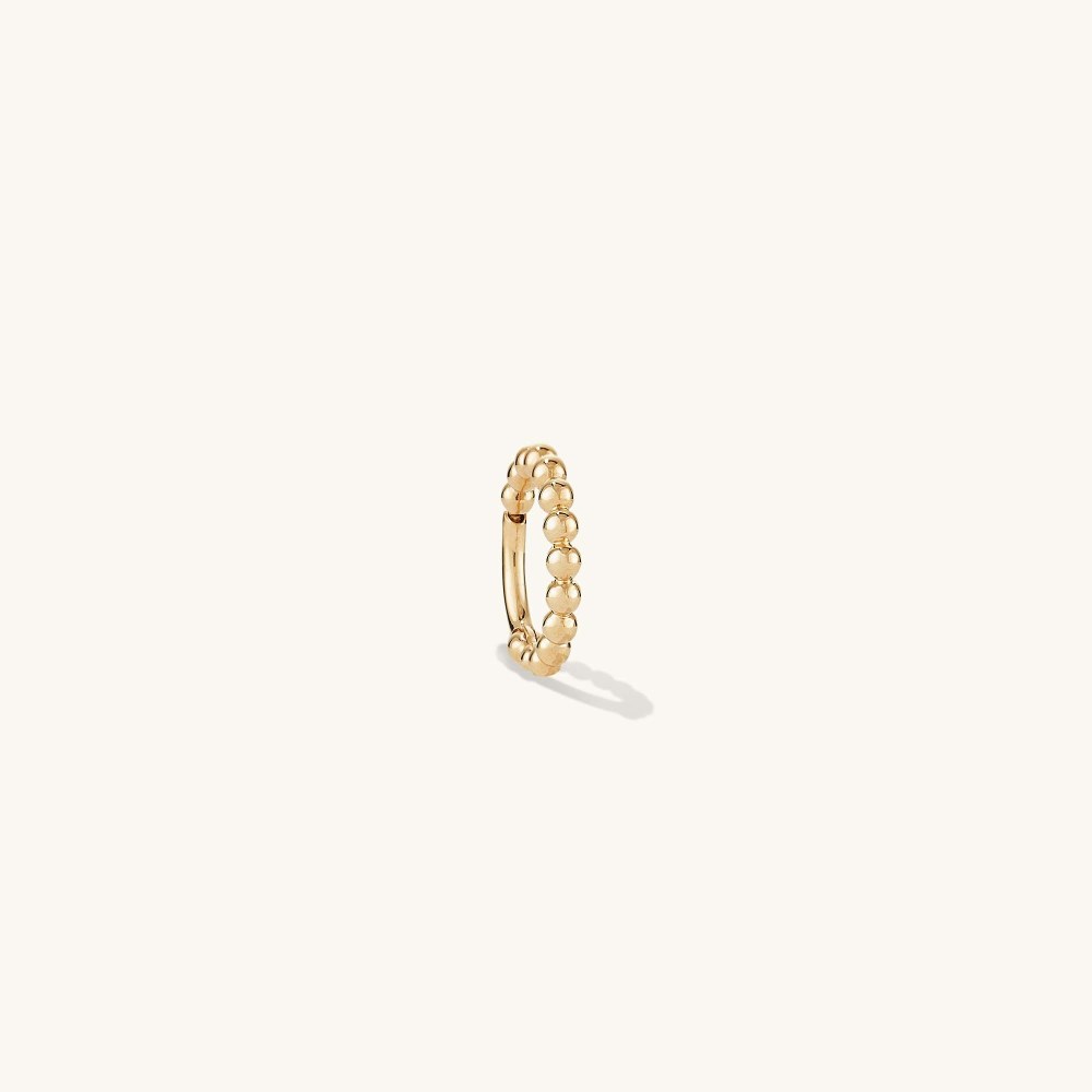 Mejuri Cartilage Beaded Mini Hoop - 14k Yellow Gold Canada Store
