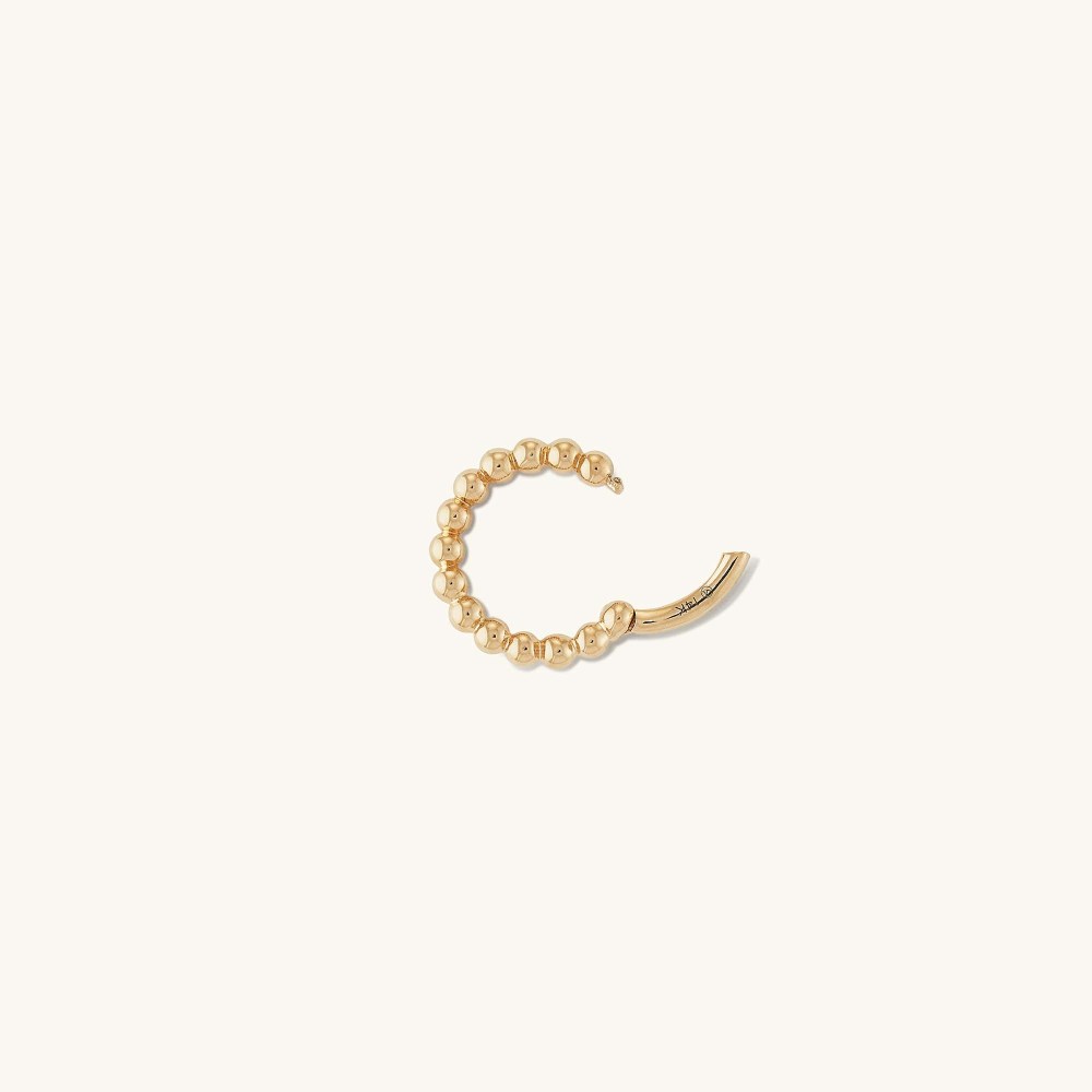 Mejuri Cartilage Beaded Mini Hoop - 14k Yellow Gold Canada Store