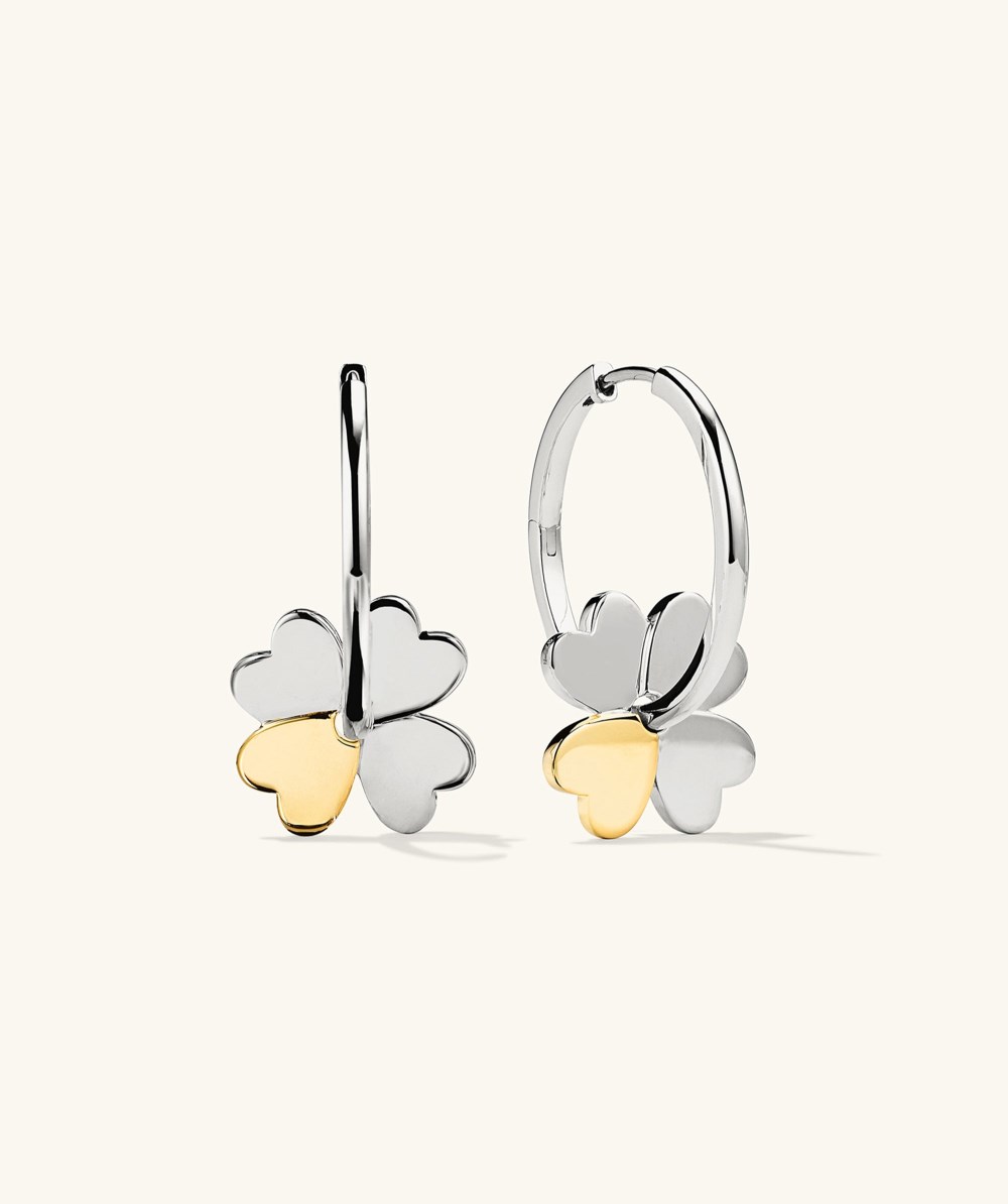 Mejuri Mejuri x GANNI Clover Convertible Hoops - Sterling Silver, Gold Vermeil Canada Store