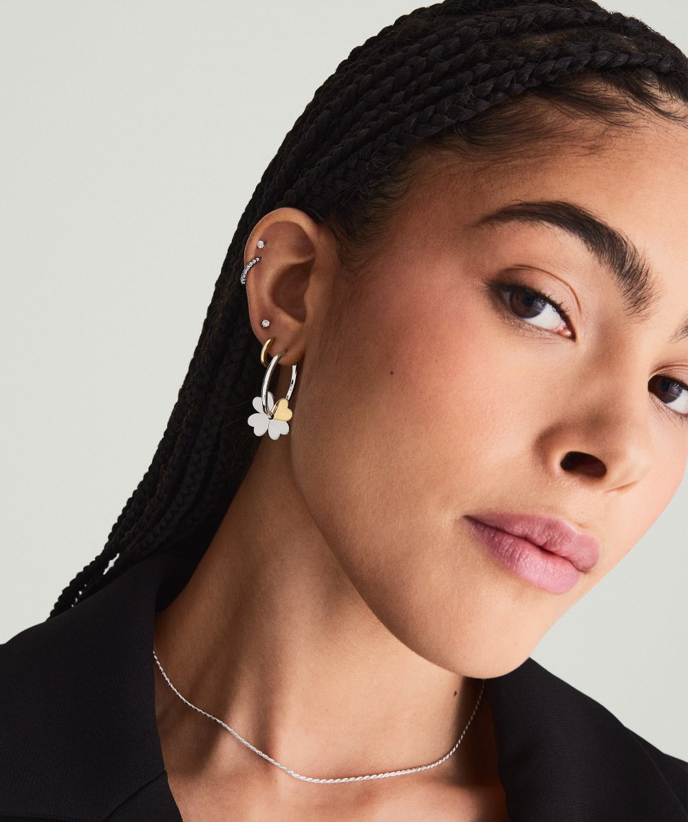 Mejuri Mejuri x GANNI Clover Convertible Hoops - Sterling Silver, Gold Vermeil Canada Store