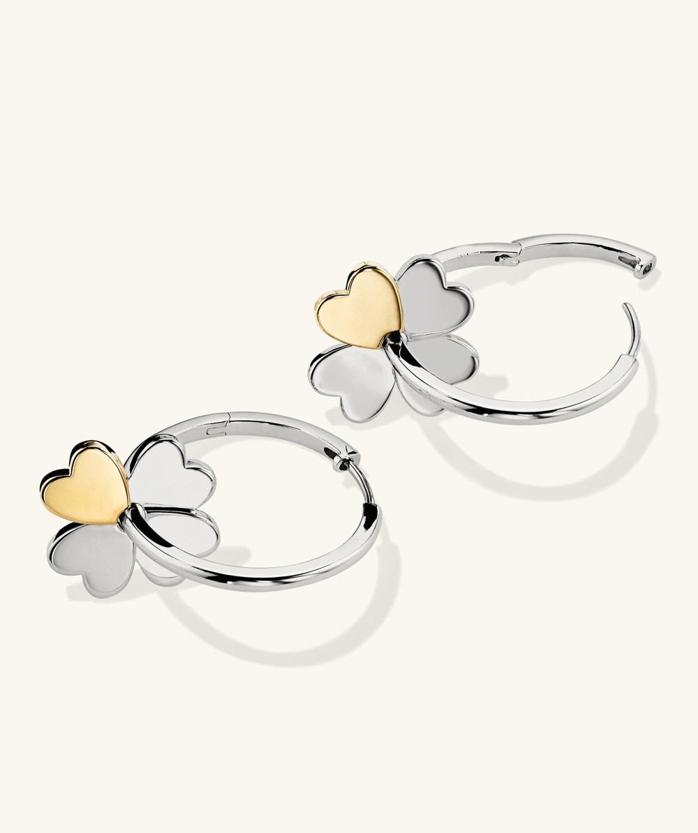 Mejuri Mejuri x GANNI Clover Convertible Hoops - Sterling Silver, Gold Vermeil Canada Store