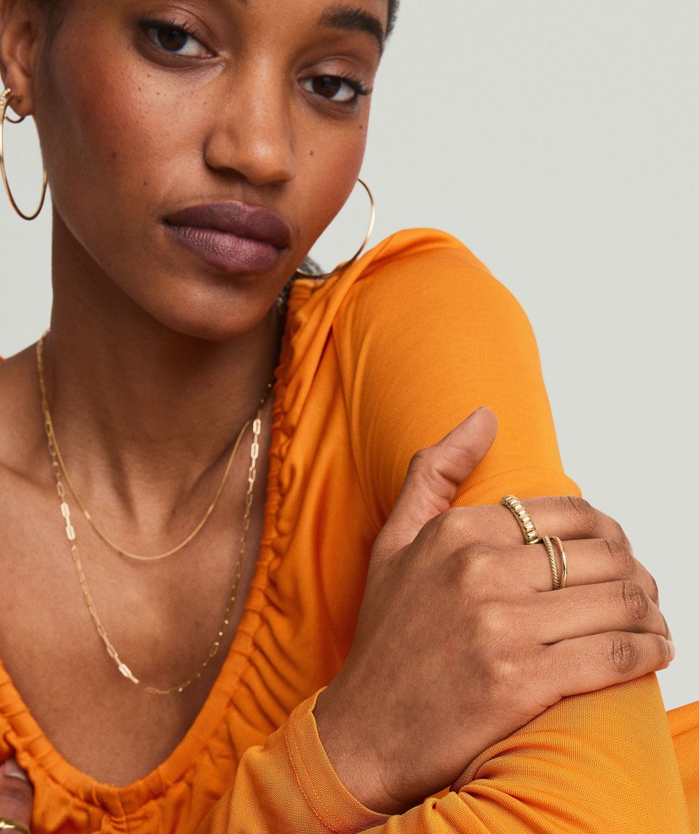 Mejuri Charlotte Slim Ring - Gold Vermeil Canada Store