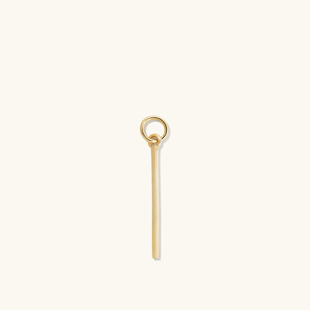 Mejuri Single Bar Hoop Charm - 14k Yellow Gold Canada Store