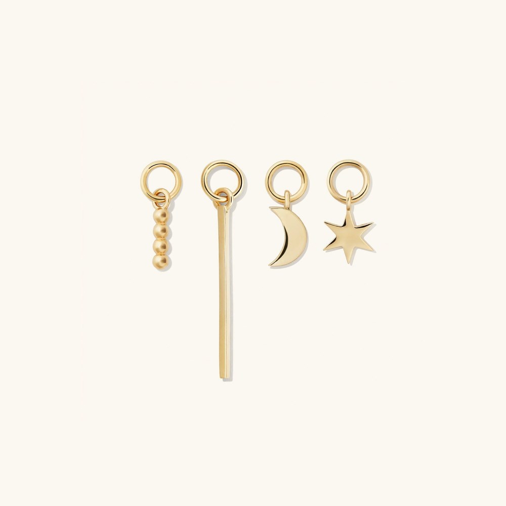 Mejuri Single Bar Hoop Charm - 14k Yellow Gold Canada Store