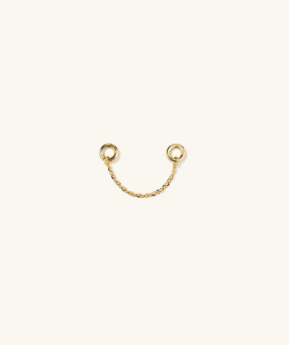 Mejuri Single Stud Chain Connector - 14k Yellow Gold Canada Store