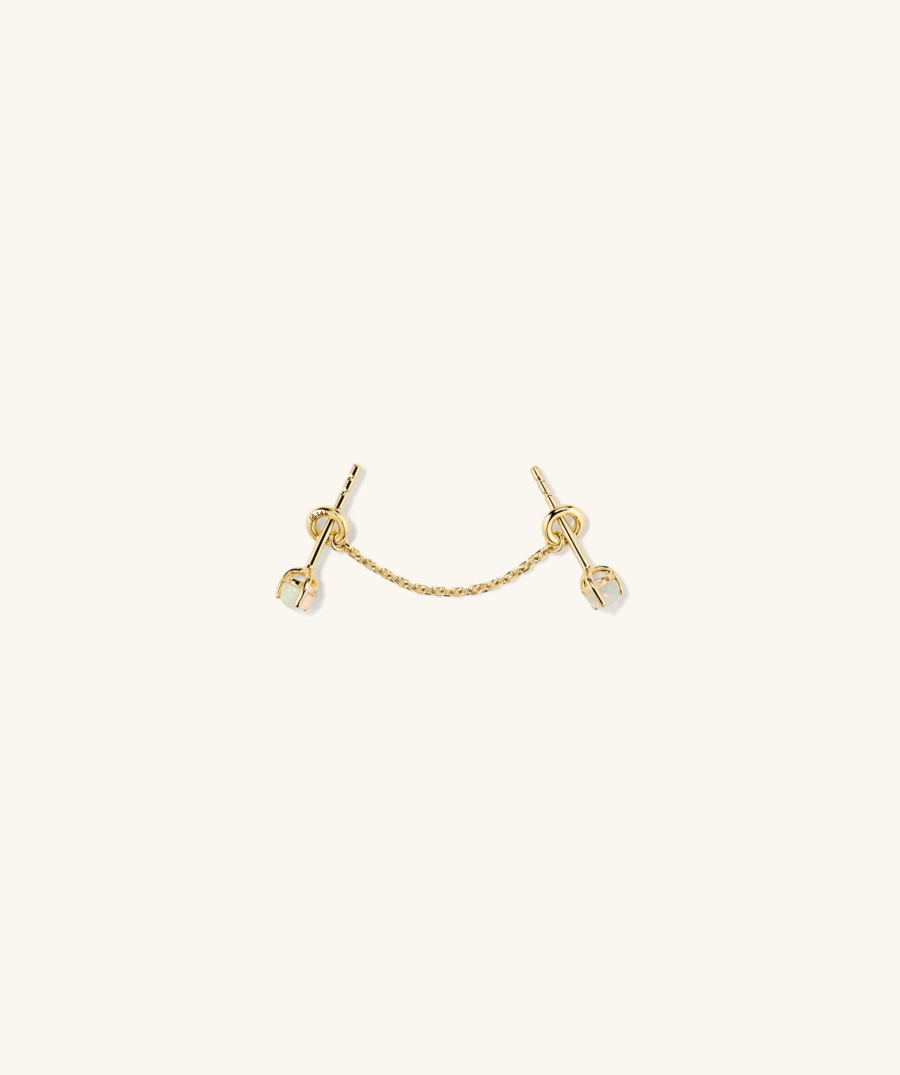 Mejuri Single Stud Chain Connector - 14k Yellow Gold Canada Store