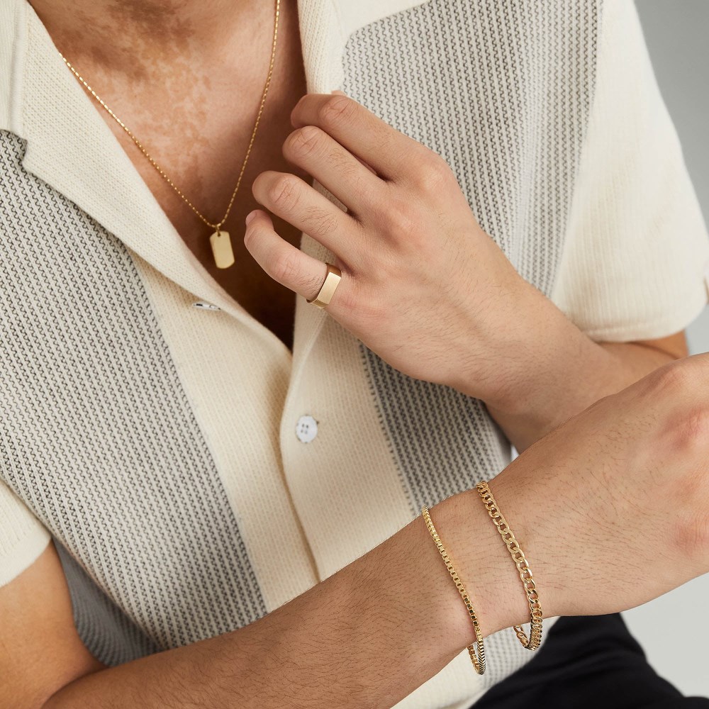 Mejuri Square Box Chain Bracelet - 14k Yellow Gold Canada Store
