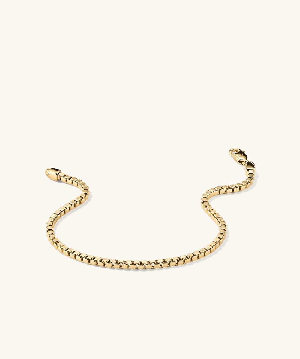 Mejuri Square Box Chain Bracelet - 14k Yellow Gold Canada Store